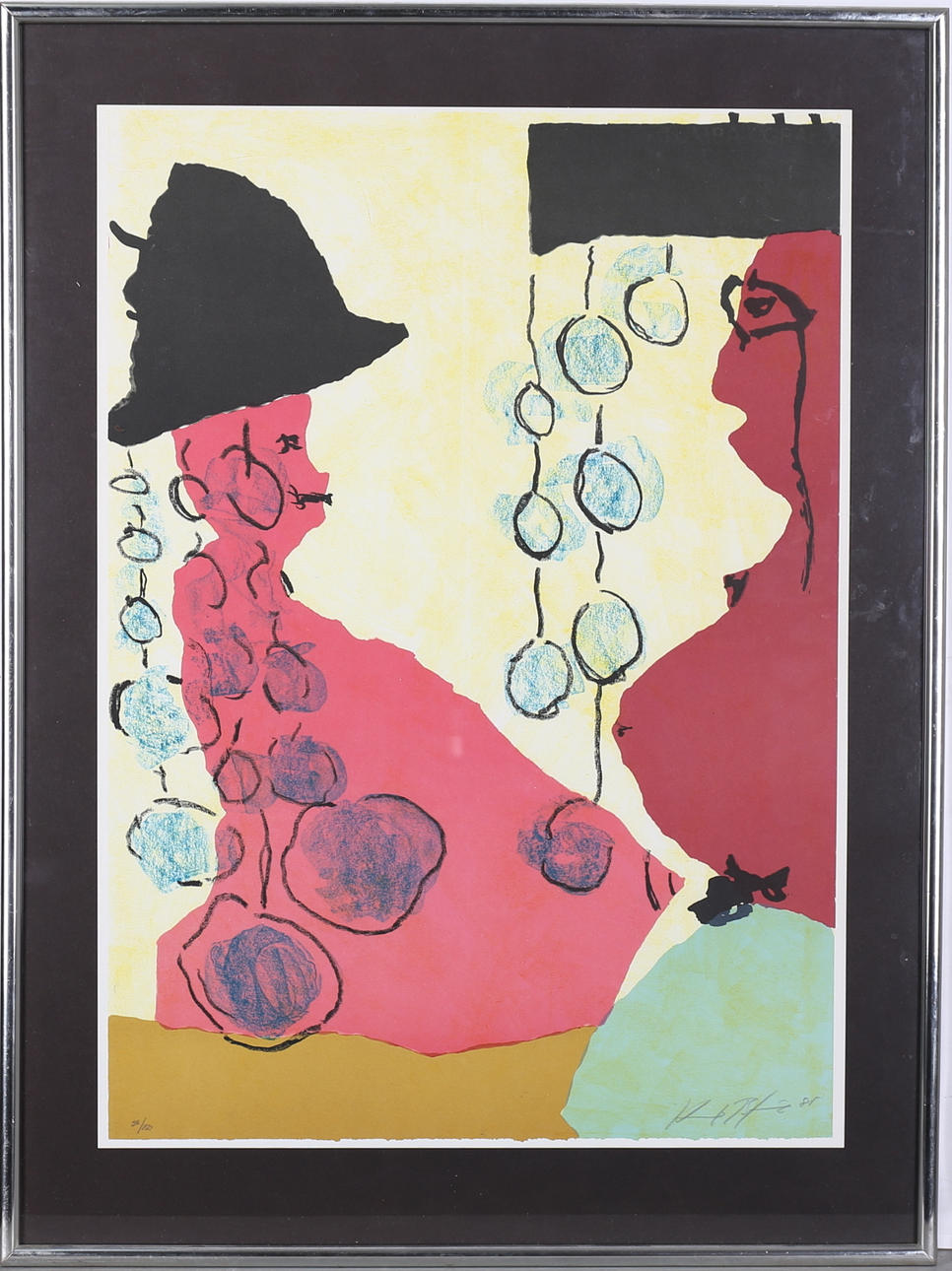 VANESSA TING. Figurer. Färglitografi, signerad, daterad och numrerad 20/150.