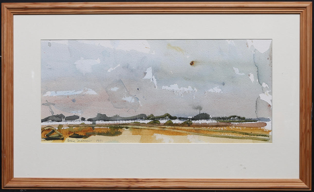 ARNE ISACSSON. Watercolor, signed and dated 1991.