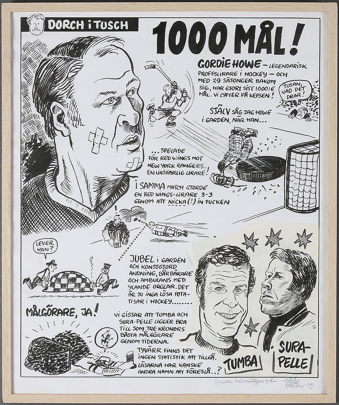 BÖRJE DORCH. Tusch på papper, signerad, daterad -79.