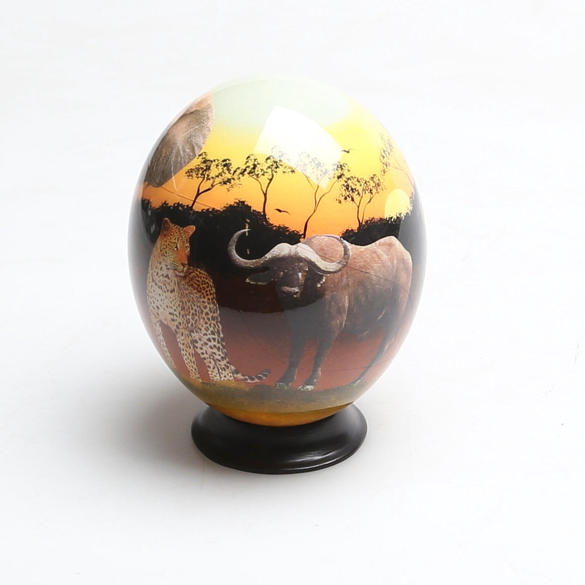 JULIE MORGAN. SCULPTURE EGG, signed, modern.