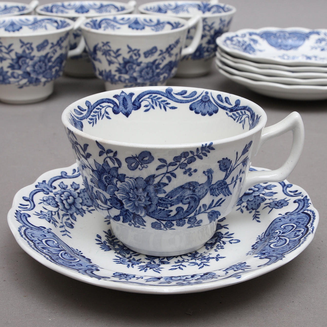 TEA SET, cup and saucer, 12 pieces, 