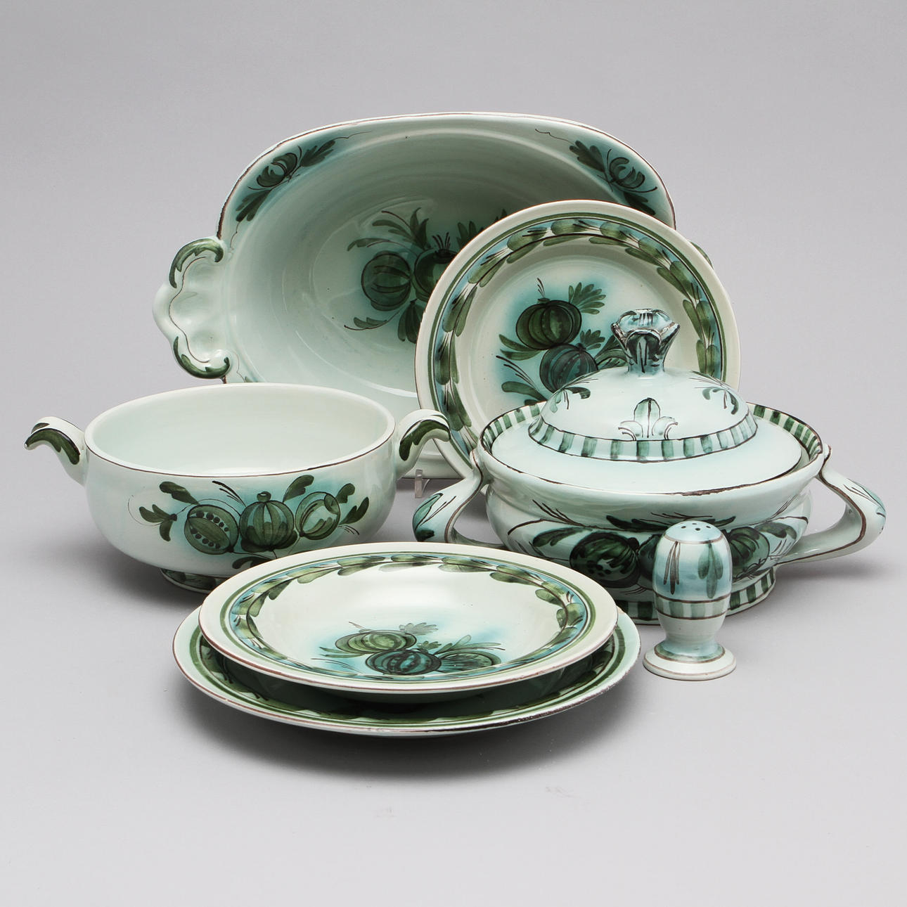 SERVIS, 22 delar, Bobergs Fajansfabrik, Bo Fajans, Allan Ebeling.