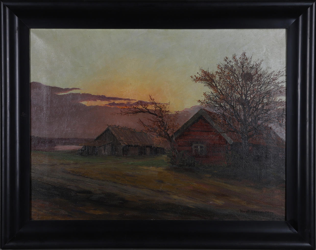 KNUT LARSSON. oil on canvas, signed and dated 1911.