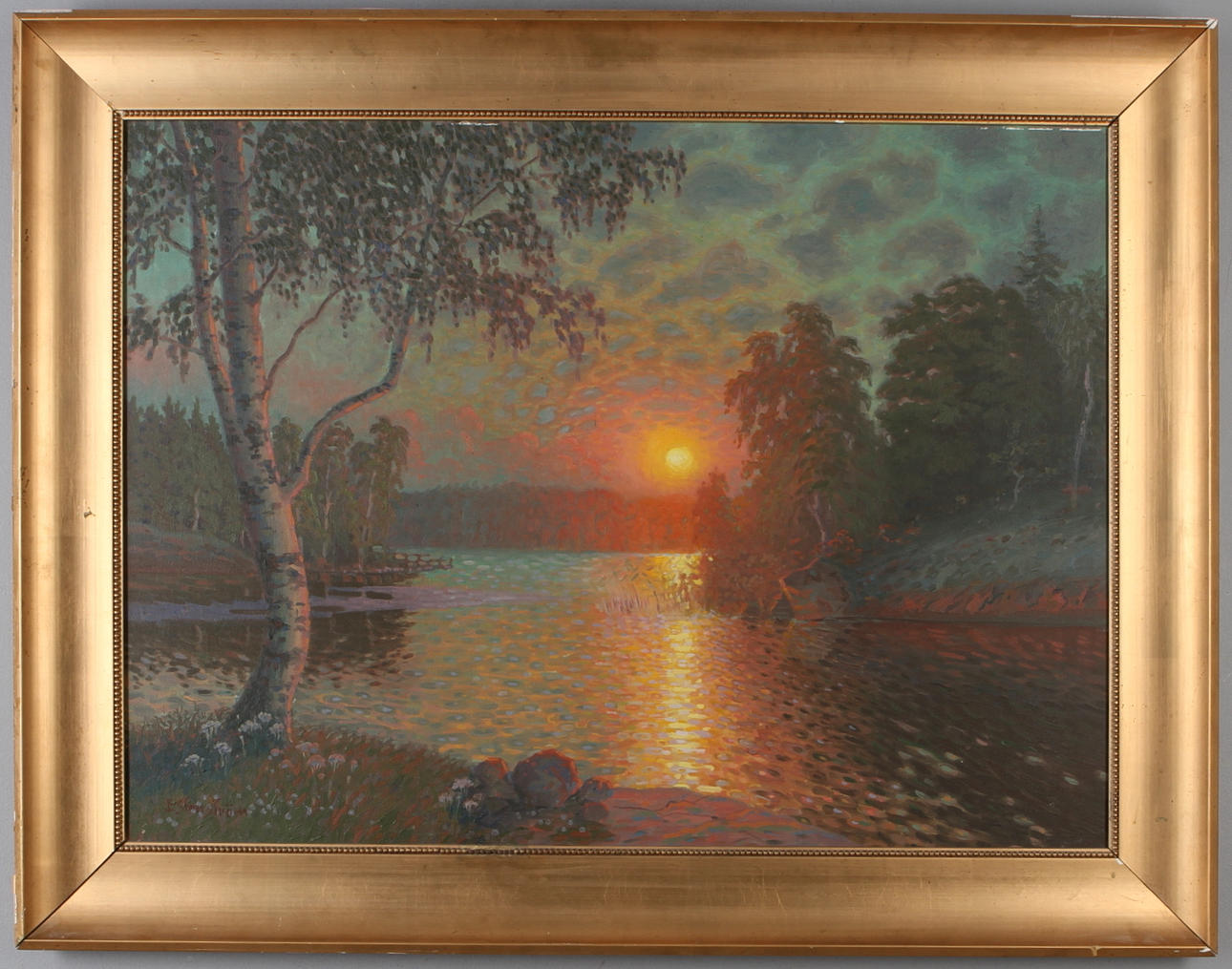 ELSIE STENSTRÖM. Motiv från Bergslagen, olja på duk, signerad.