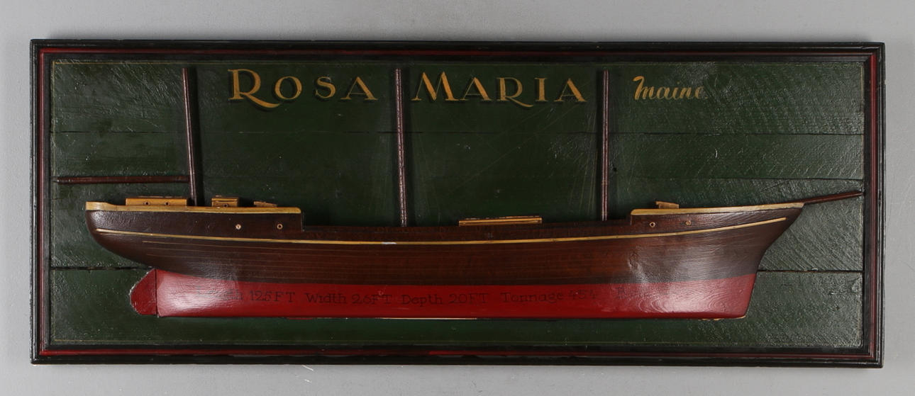 HALVMODELL, bemålat trä, "Rosa Maria", 1900/2000-tal.