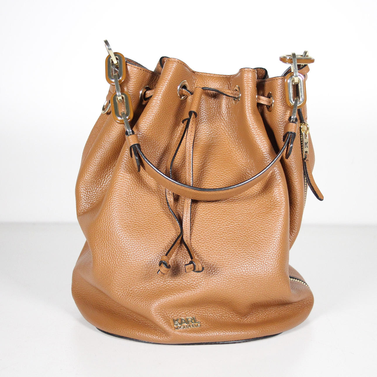 KARL LAGERFELD. 'Håndtaske', farve: cognac.