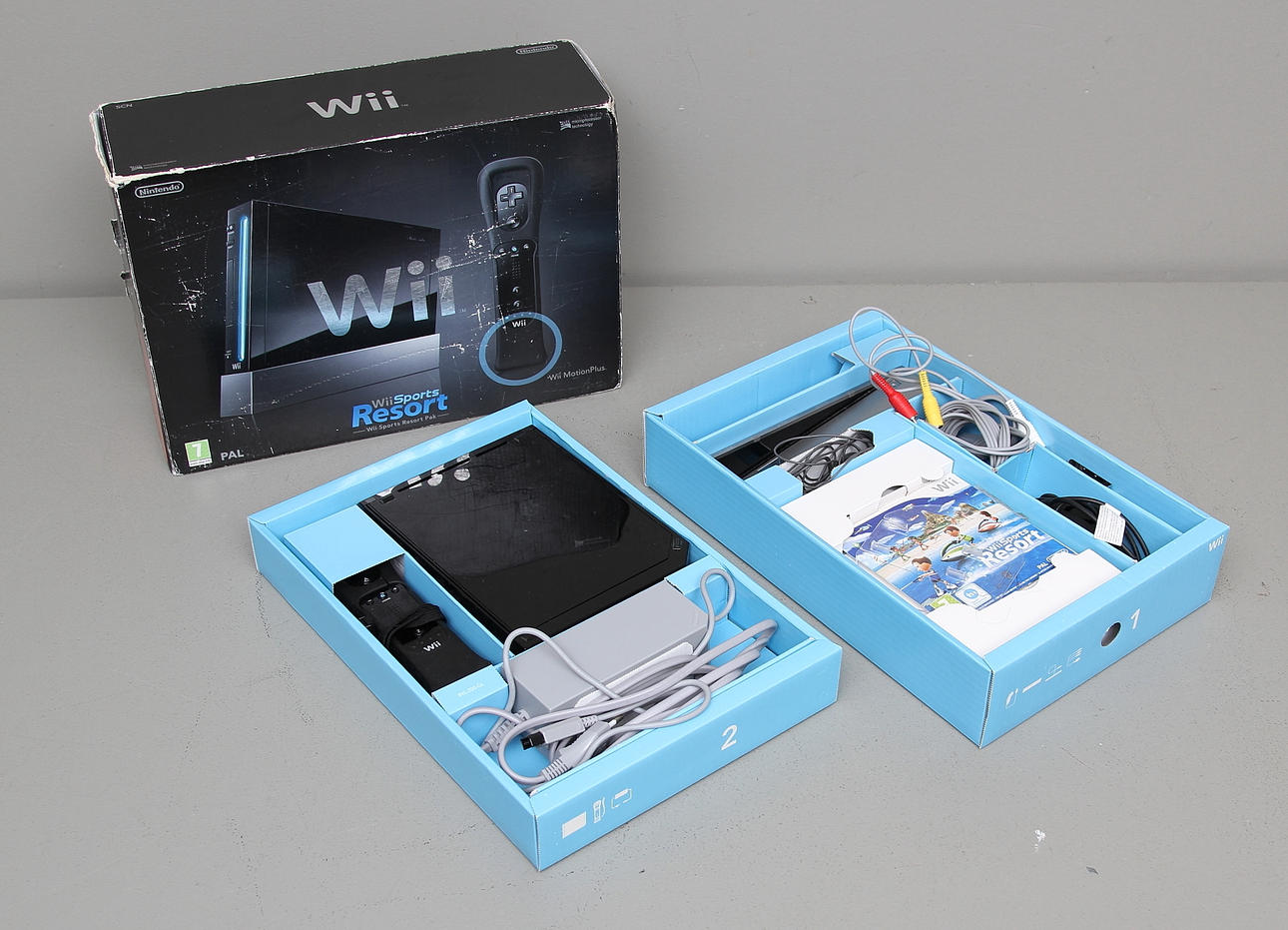 SPELKONSOL, 1 handkontroll, 1 spel, Nintendo WII.