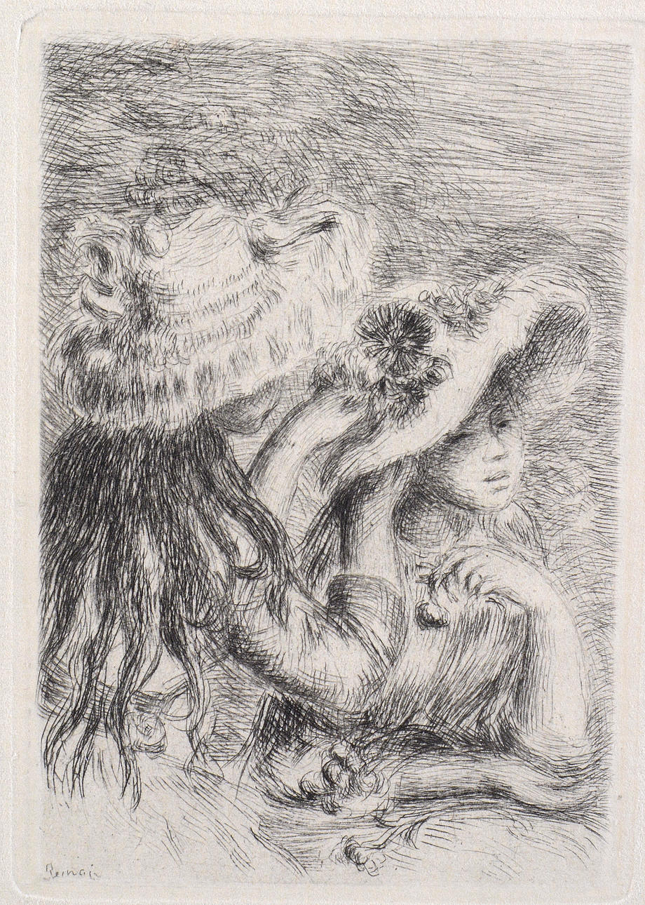 PIERRE-AUGUSTE RENOIR. EFTER. Torrnål/etsning.