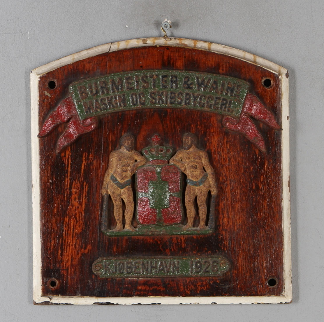 VARVSSKYLT, trä samt järn, "Burmeister & Wains, Maskin Og Skibsbyggeri", 1926.