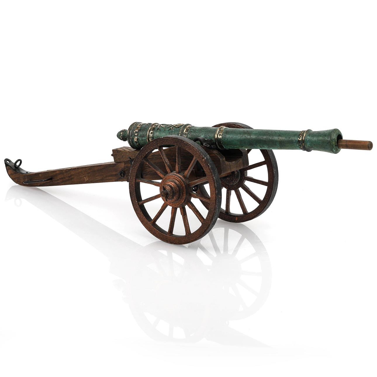 HALUTKANON, bronze, feltkanon Karl XII.