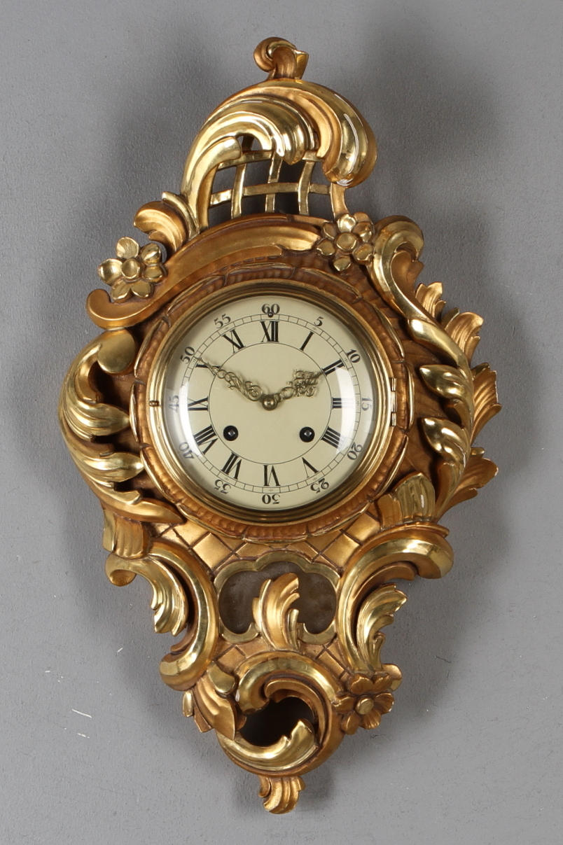 VÄGGPENDYL, rokokostil, Westerstrand Töreboda, 1900-tal.