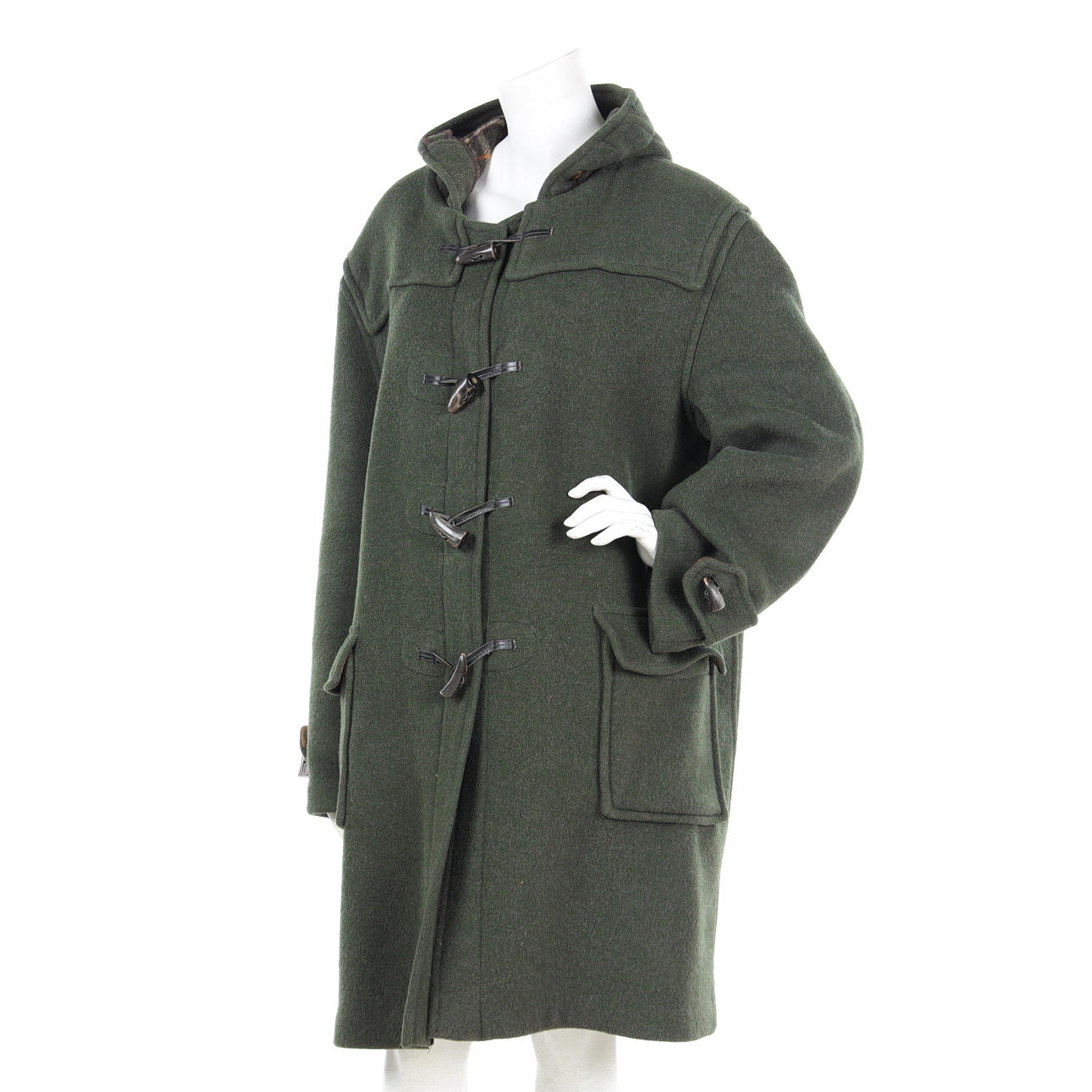 BURBERRYS, DUFFEL, ULL, STORL 42.