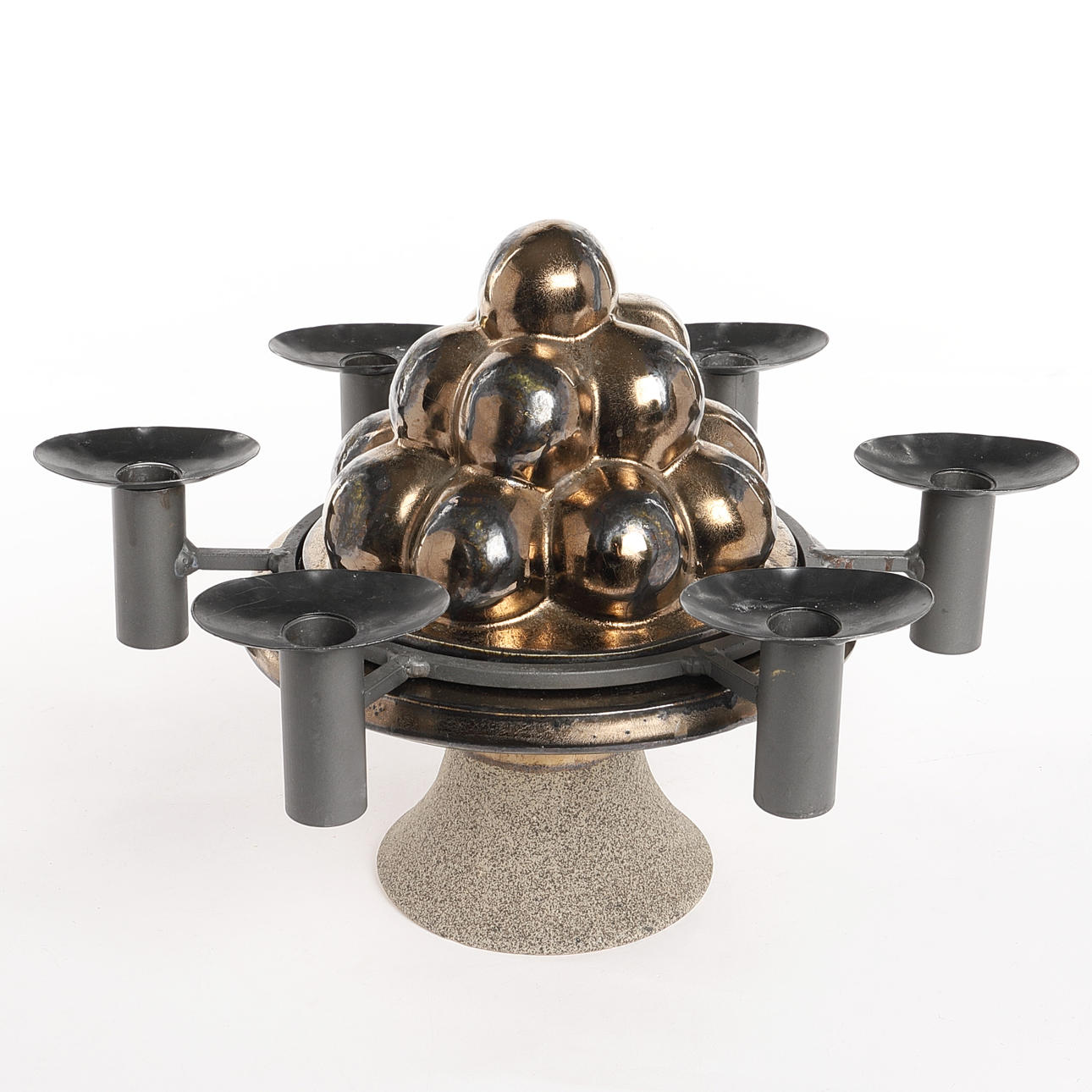 KANDELABER, stengods och smide, Thomas Hellsten Nittsjö.