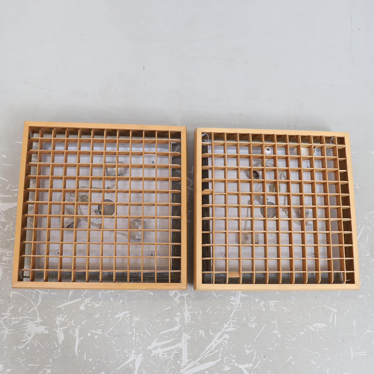 Ceiling panels, 2 pcs, pine, 1970s.