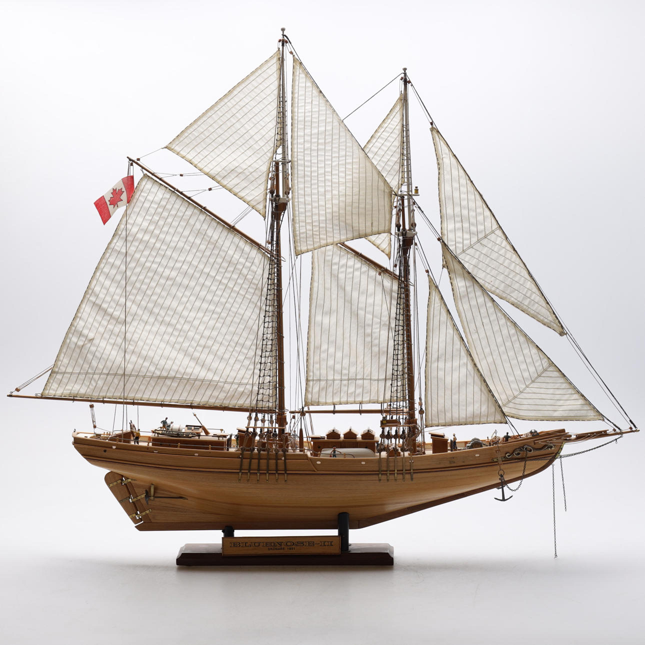 MODEL BOAT, schooner, wood, 1900s.