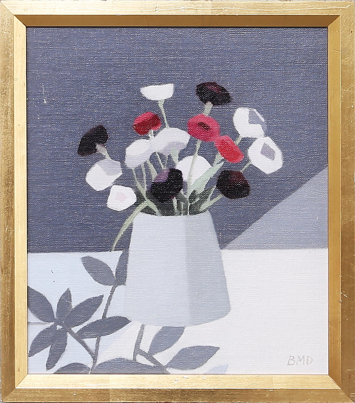 BARBRO DANIELSSON. Stilleben, olja på pannå, signerad BMD.