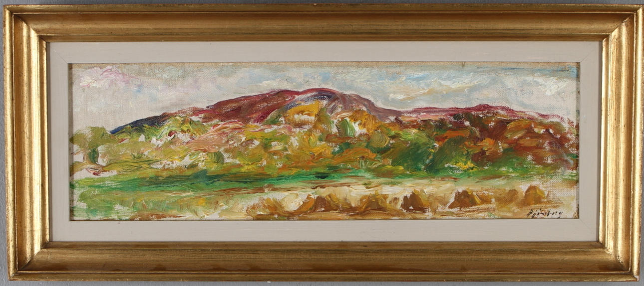 EVALD BJÖRNBERG. "Klöverön Marstrand", olja på pannå, signerad.