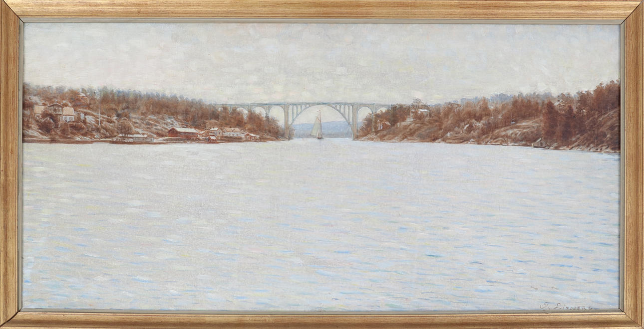 GUNNAR LINDBERG. Öl auf Leinwand, signiert.