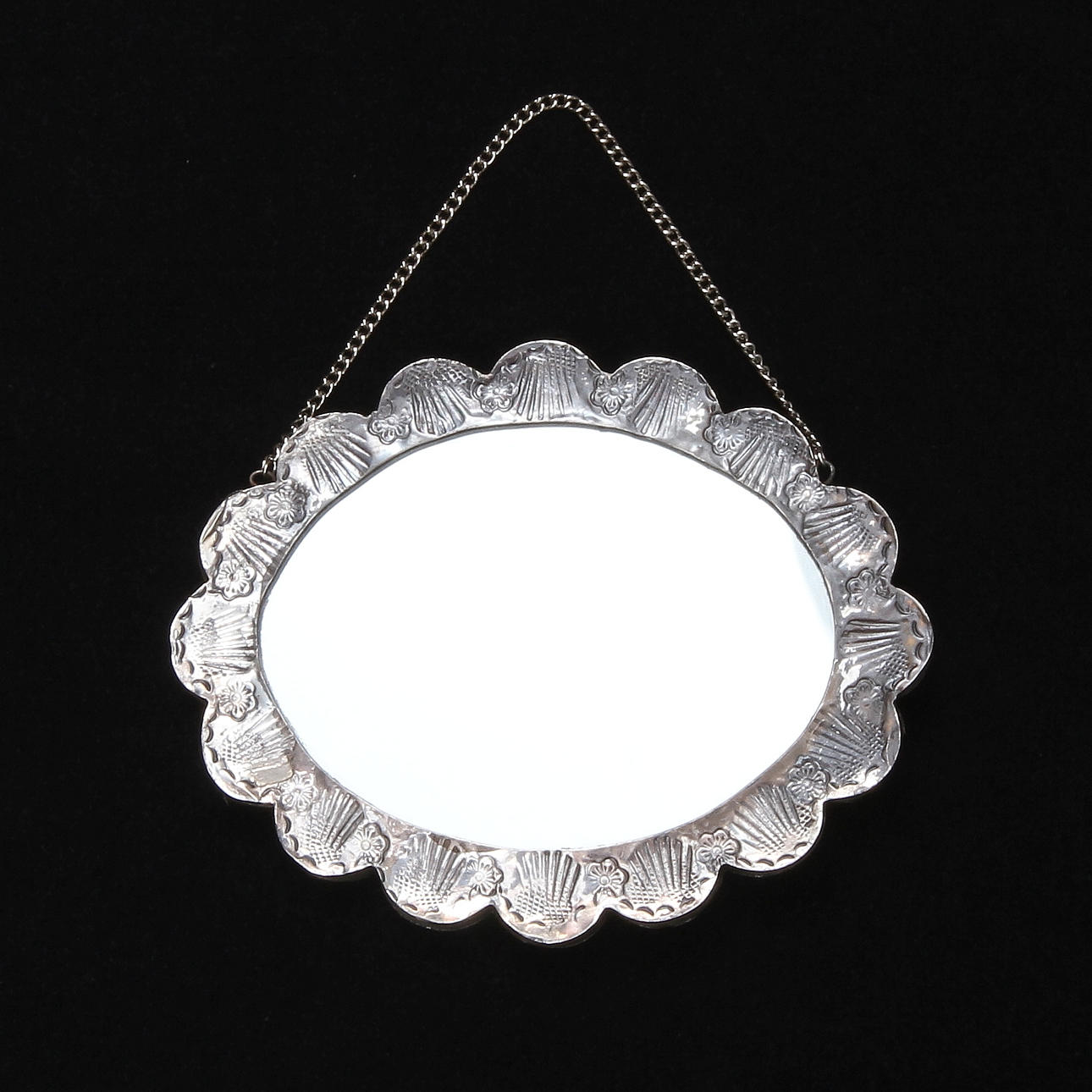 SPEGEL, med silverram, stämplad ISIL 925, 1900/2000-tal.