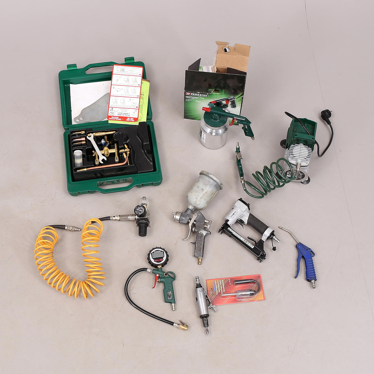 COMPRESOR, Parkside y accesorios.