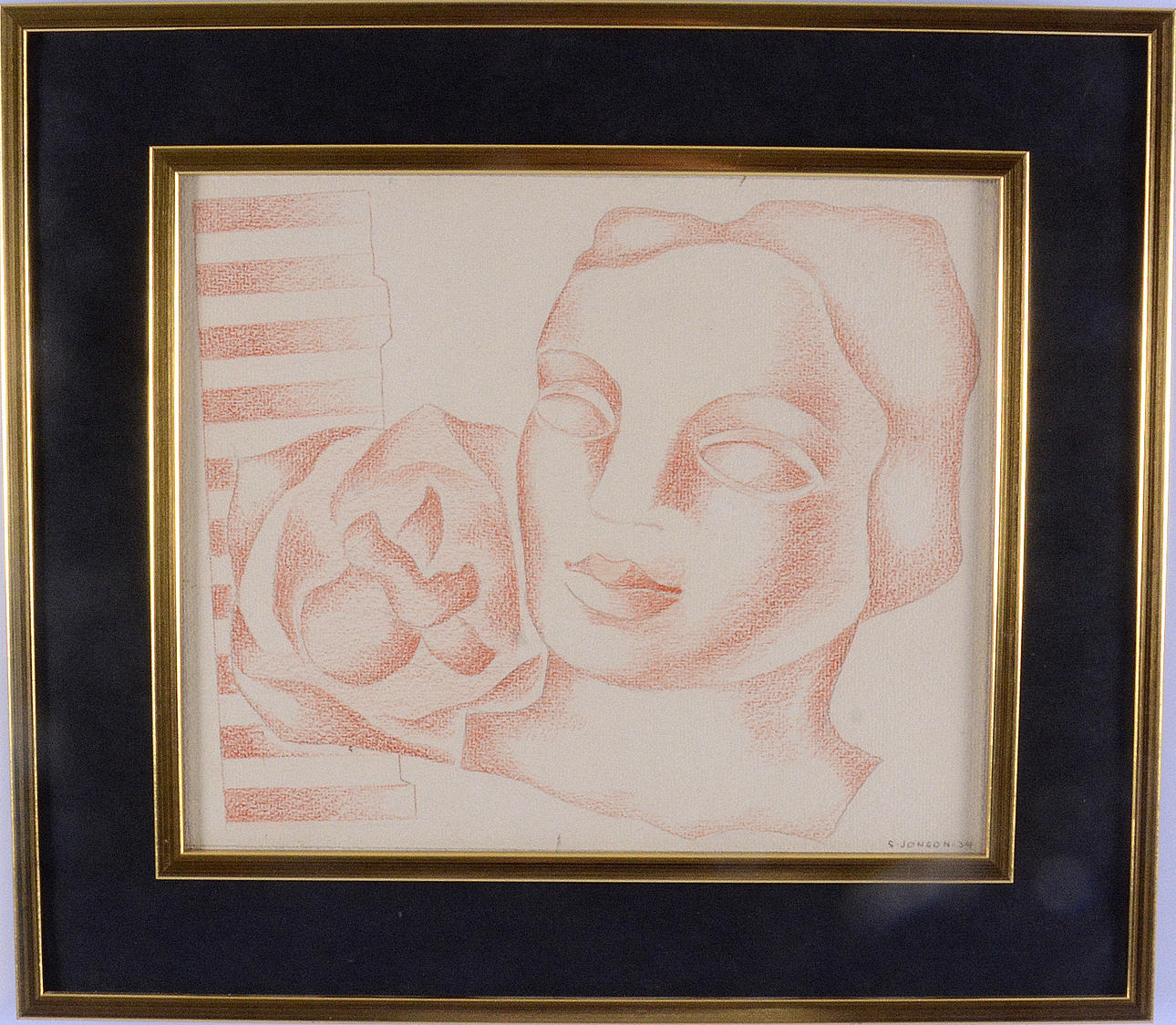 SVEN JONSON. Rød kridt.