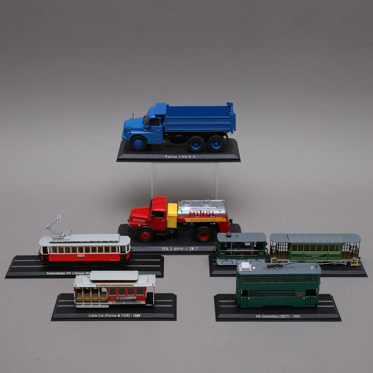 MODEL TRAIN & TRUCKS, 6 pcs, edition atlas collections, 2000s.
