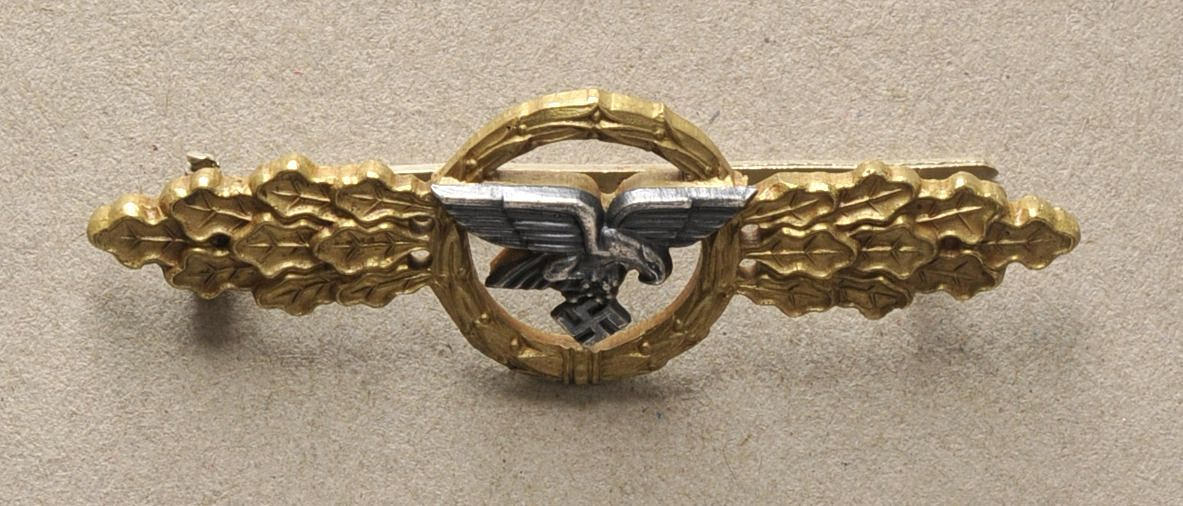 MEDALJ, 3. Reich, främre flygspaning, i guld.