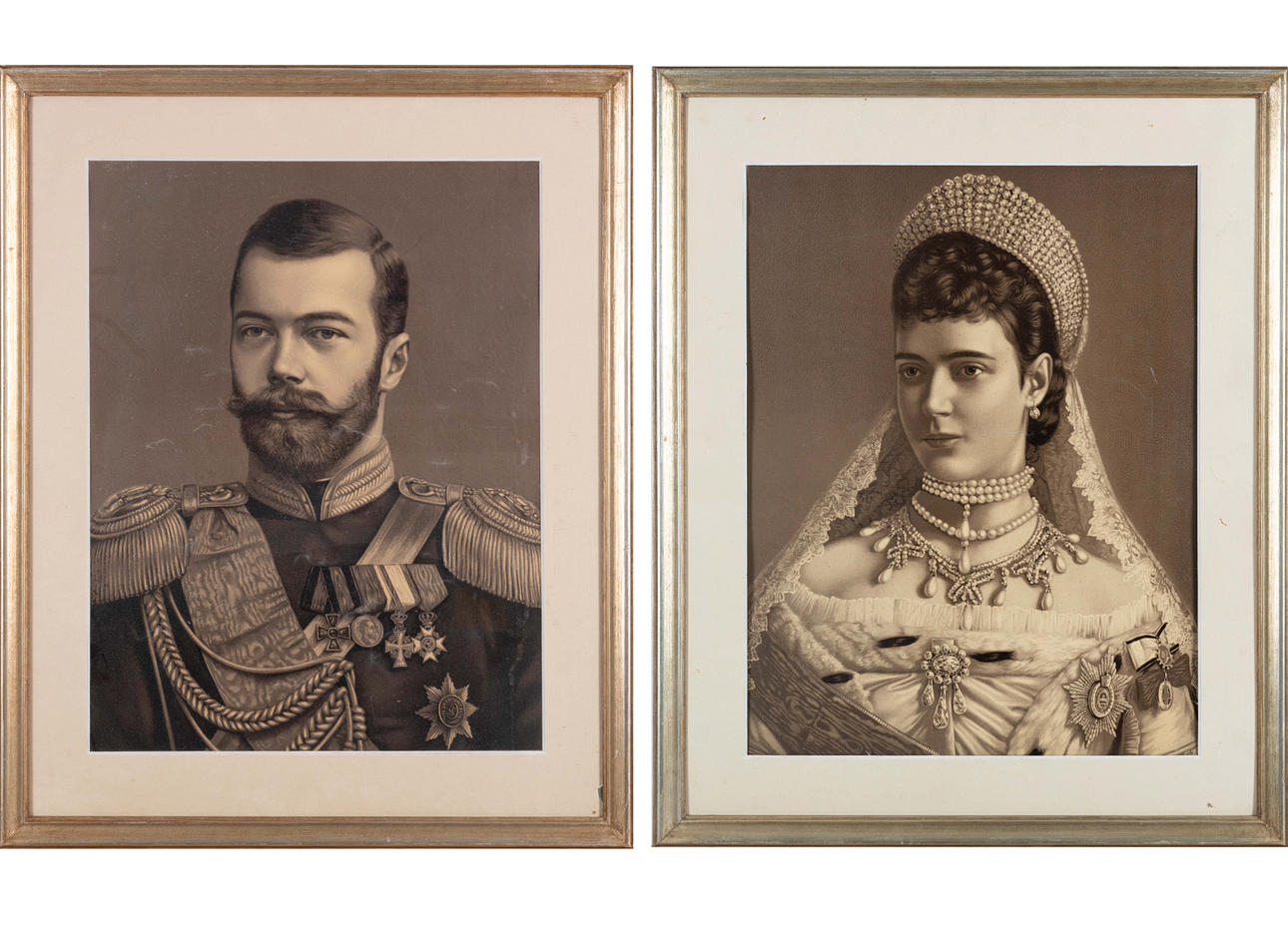 PORTRAIT, of Tsar Nicholas II of Russia and Empress Alexandra