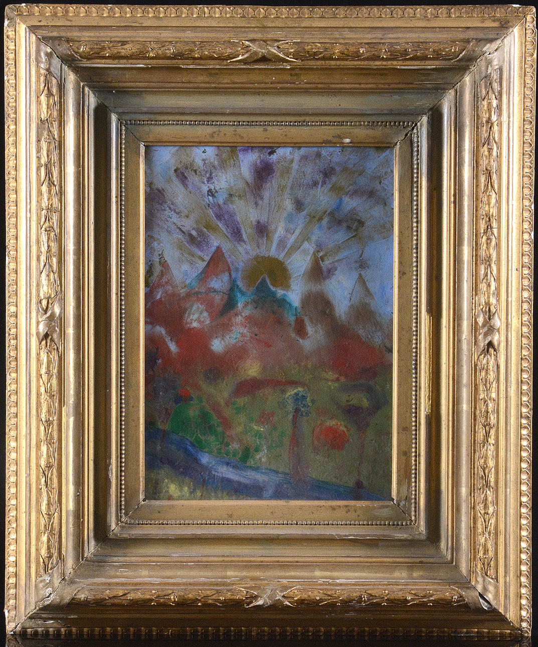 GABRIELE MÜNTER. ZUGESCHRIEBEN. Öl auf Glas.