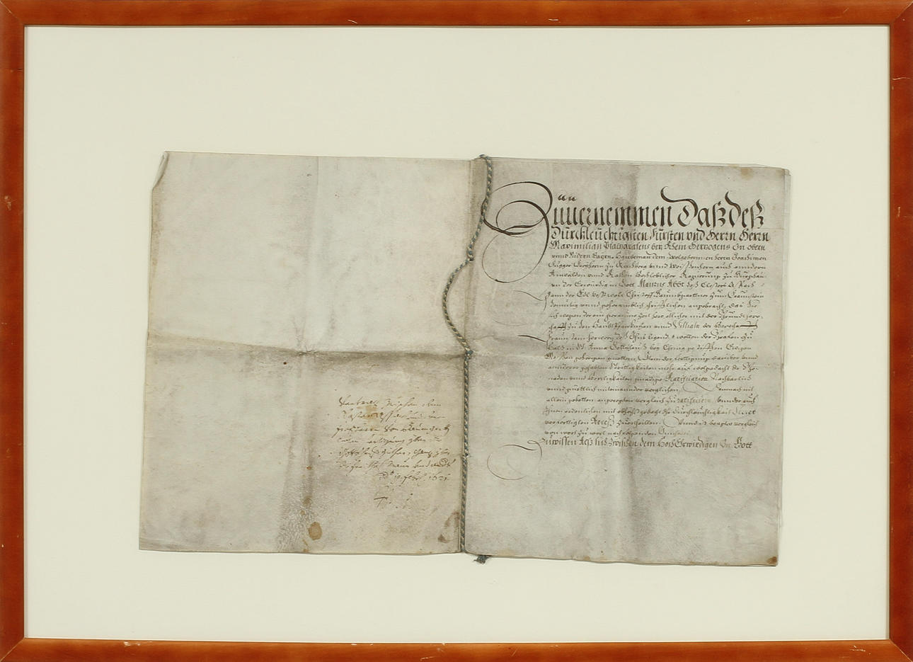 HANDSKRIFT, Tyskland, daterad 1621.