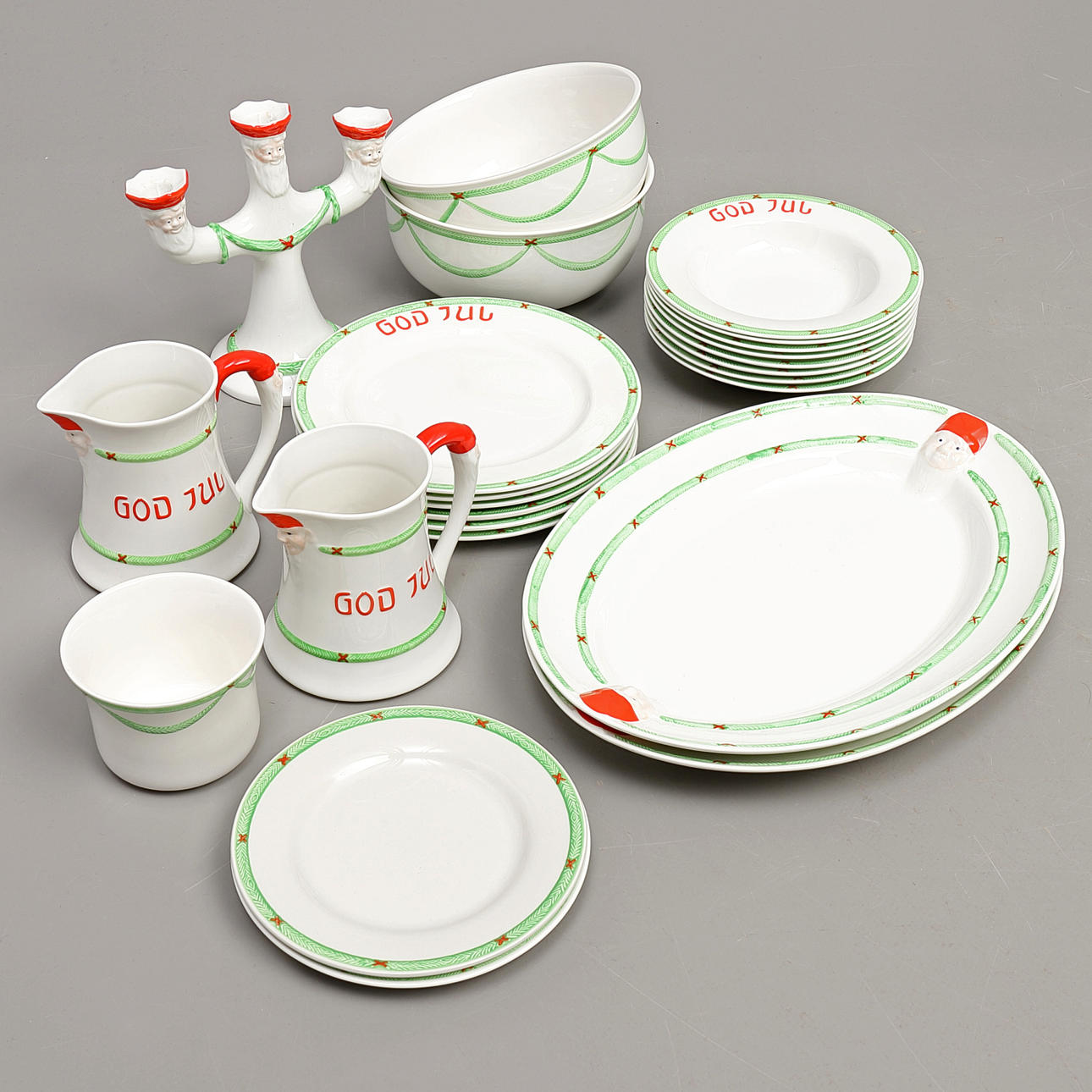 JULSERVIS, "God Jul", Rörstrand 20 delar.
