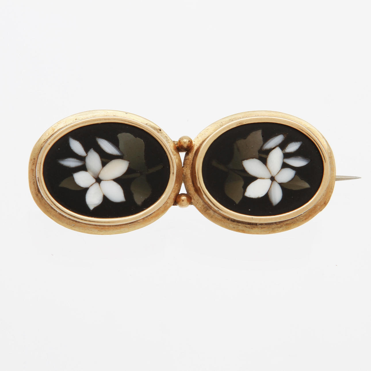 BROSCH, Micromosaik, 14k guld, 5,0g.