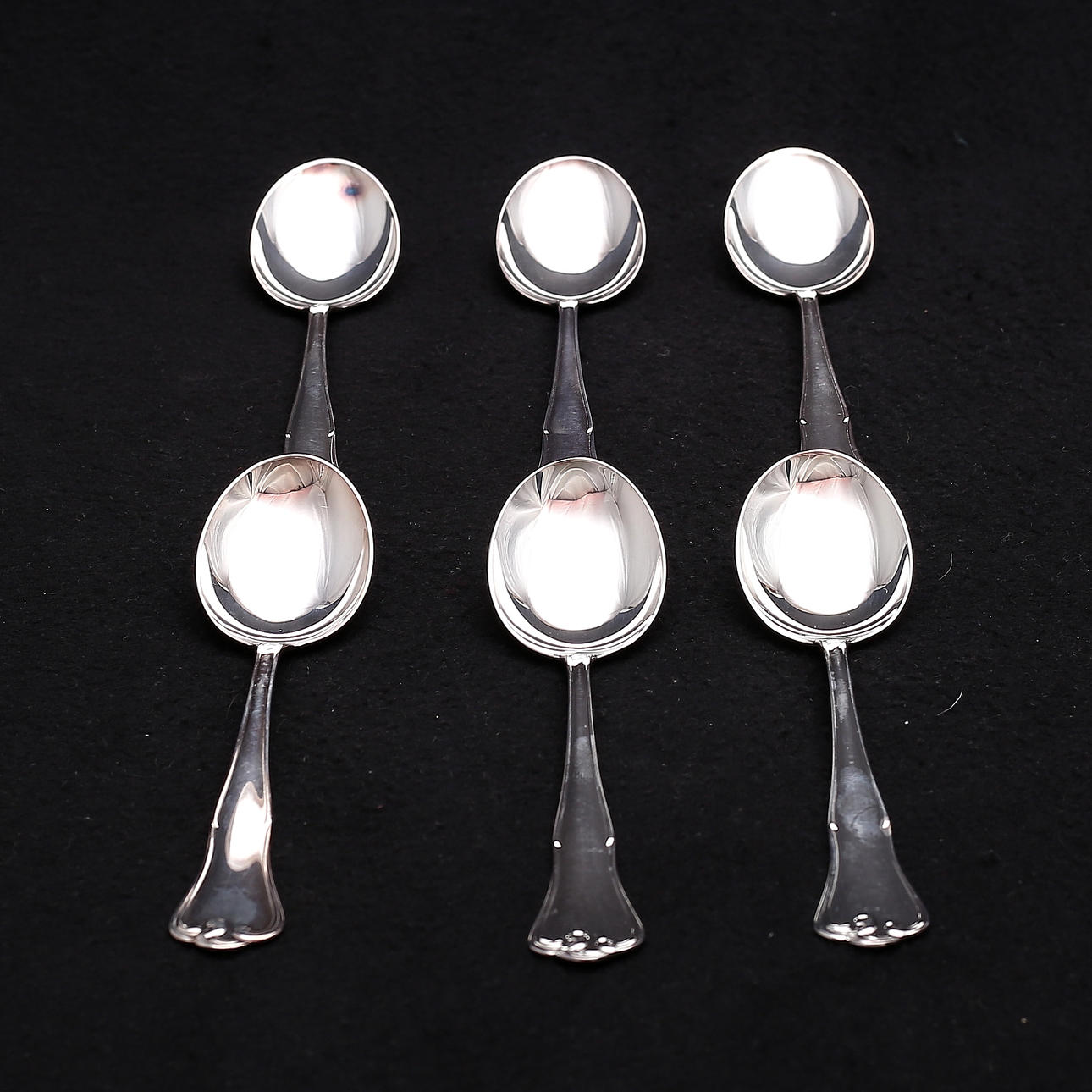 SKEDAR, 6 st, silver, "Symfoni", vikt ca 222 cm.