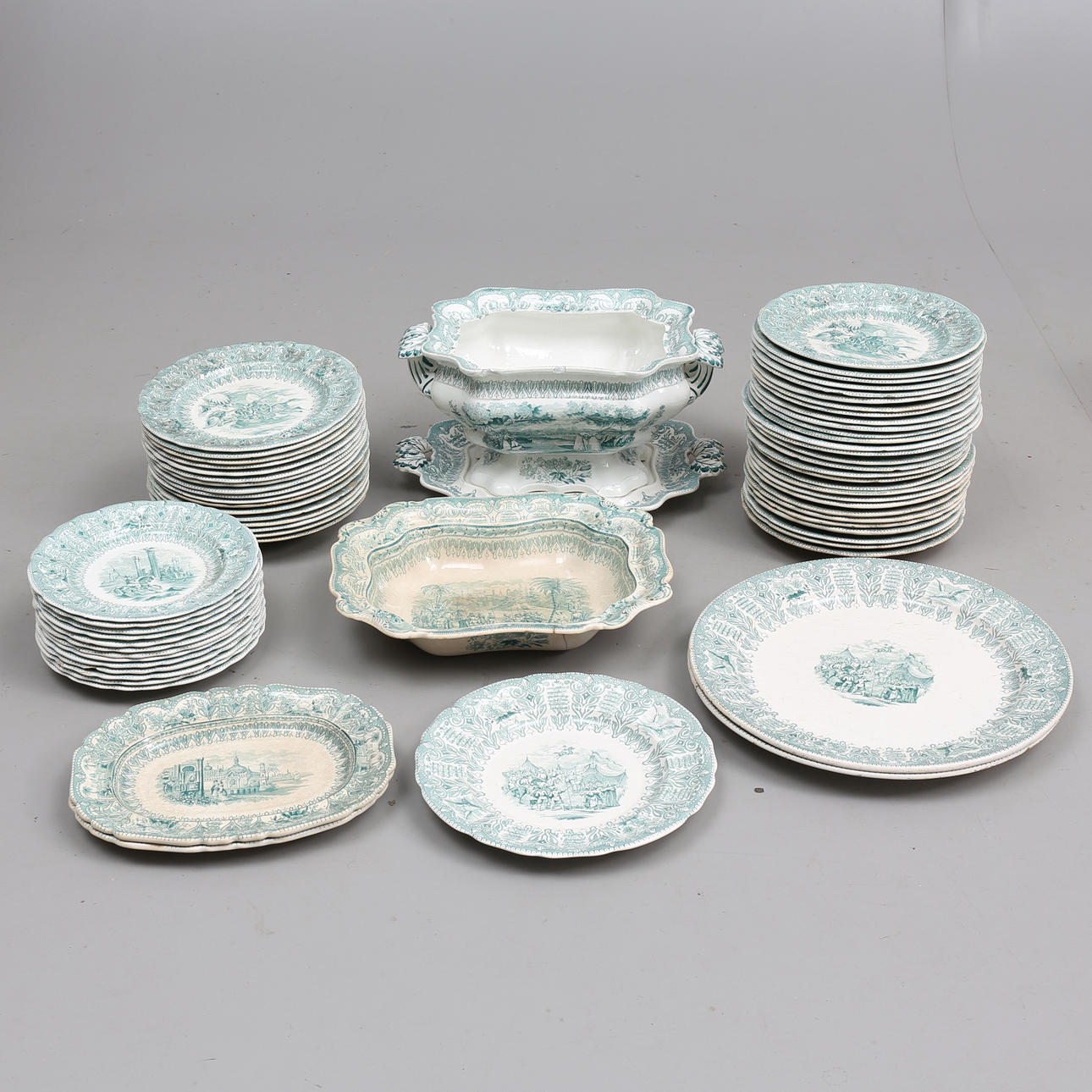 MATSERVIS 66 delar, Rörstrand, 1800-tal.