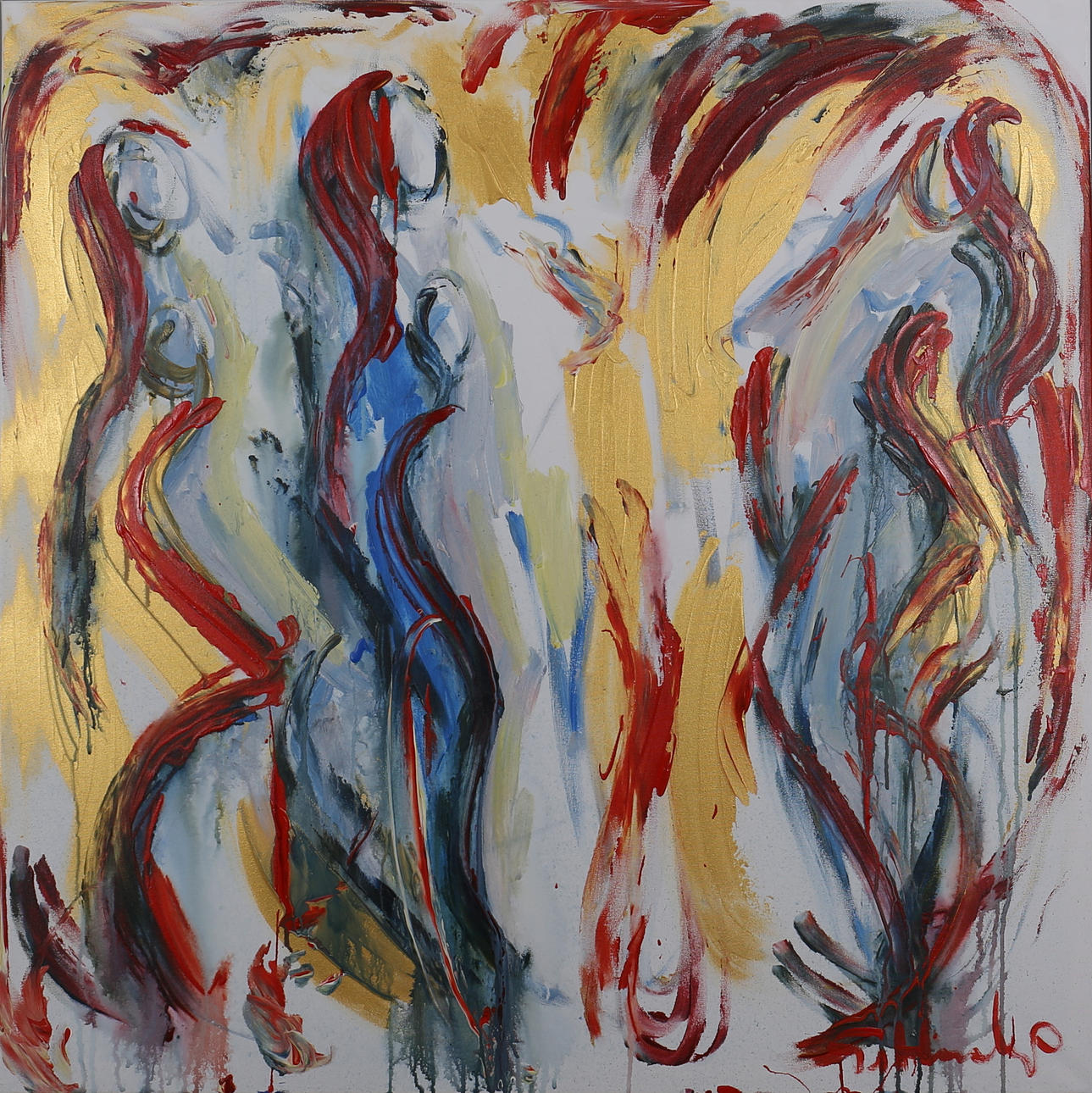 GÖRAN HAUSENKAMP. Modeller. Akryl på duk. Signerad G Hausenkamp.