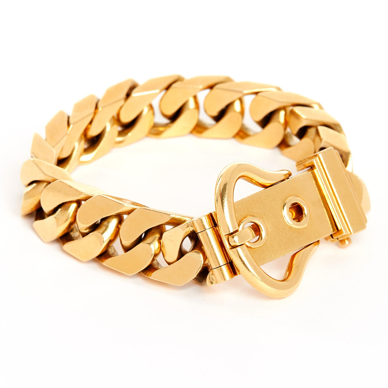 HERMÉS. Armband, i form av bälte, 18k guld.
