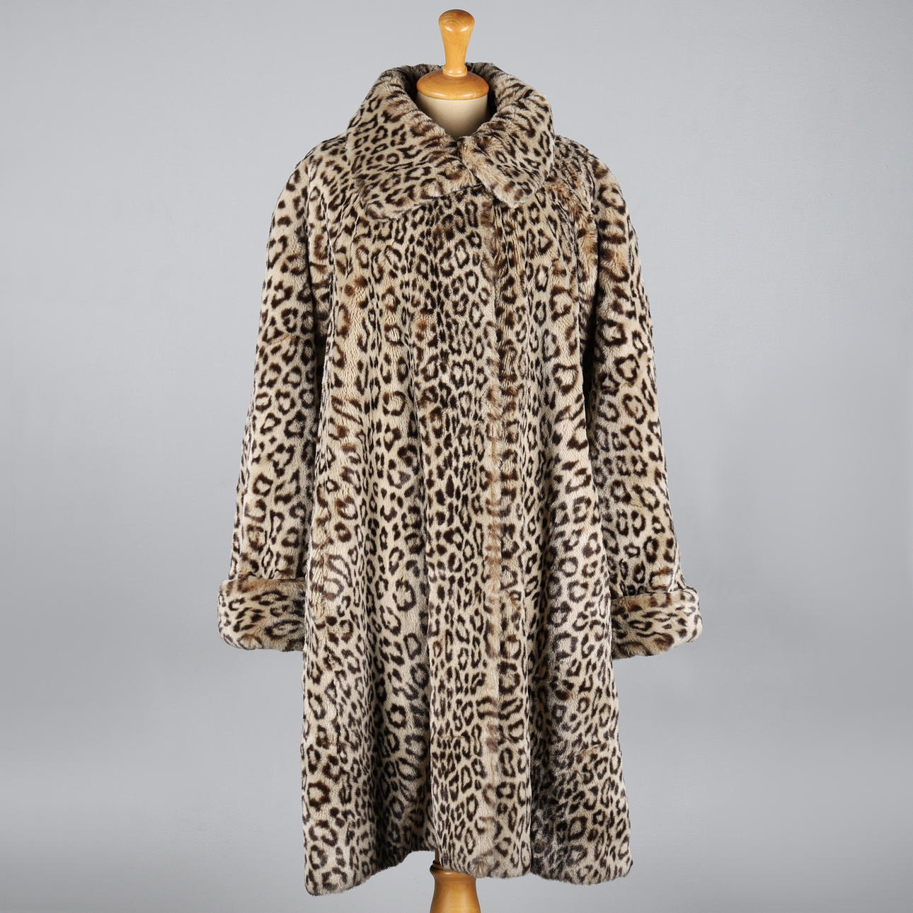 FUSKPÄLS, Vintage, leopard tryckt.