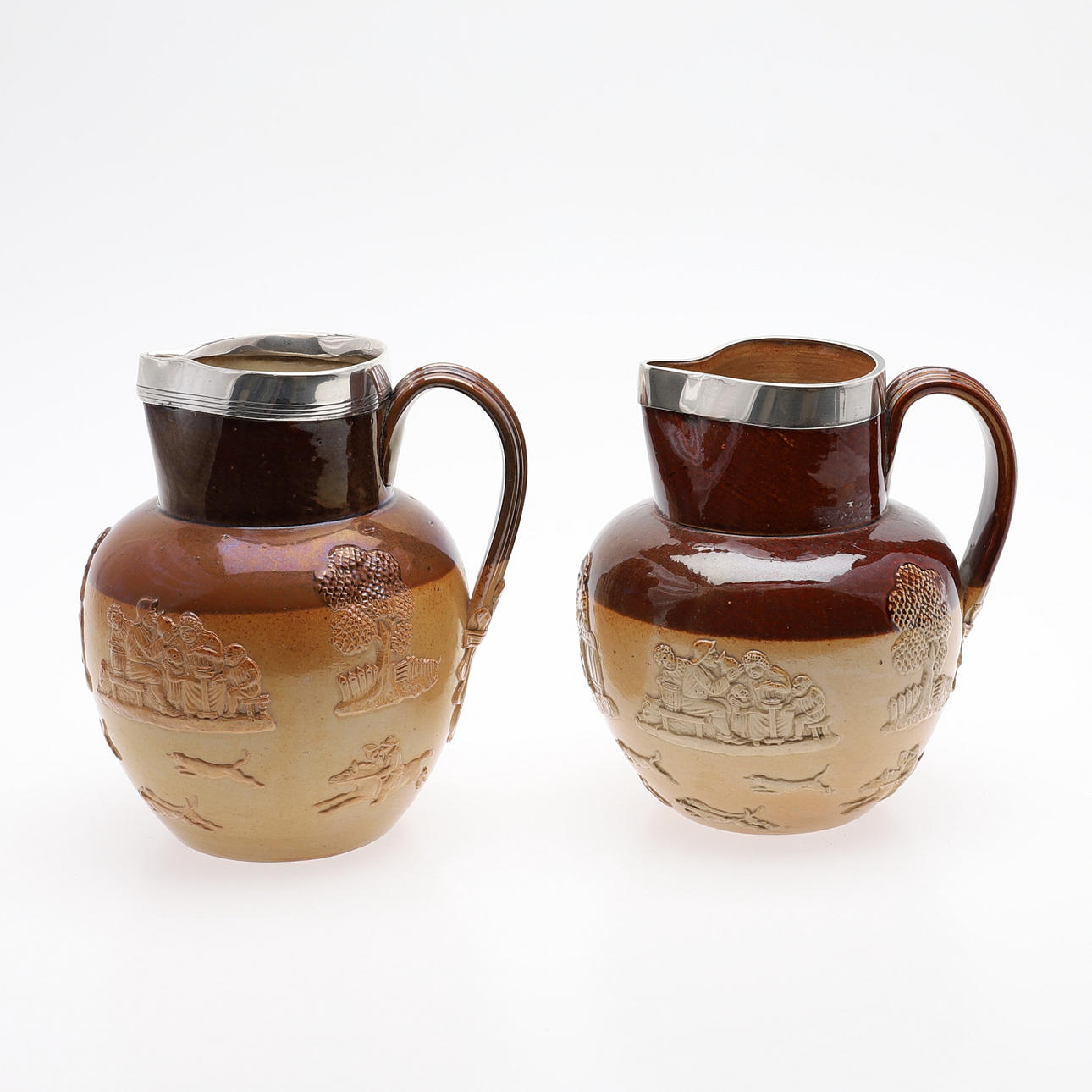 ÖLKANNOR, TVÅ STYCKEN, DOULTON LAMBETH.