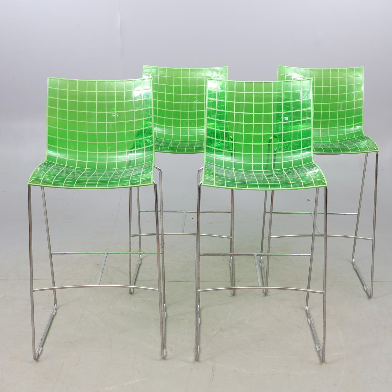 MARCO MARAN. Bar stools, 4 pcs. "X3", Knoll, 2000s.