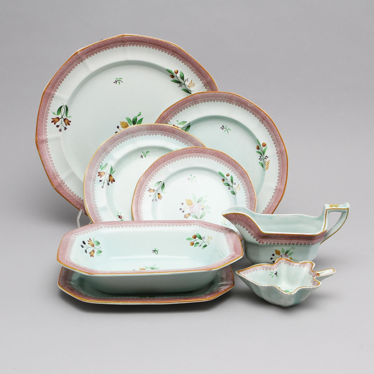 SERVIS, 45 delar, porslin, Calyx Ware, Adams England.