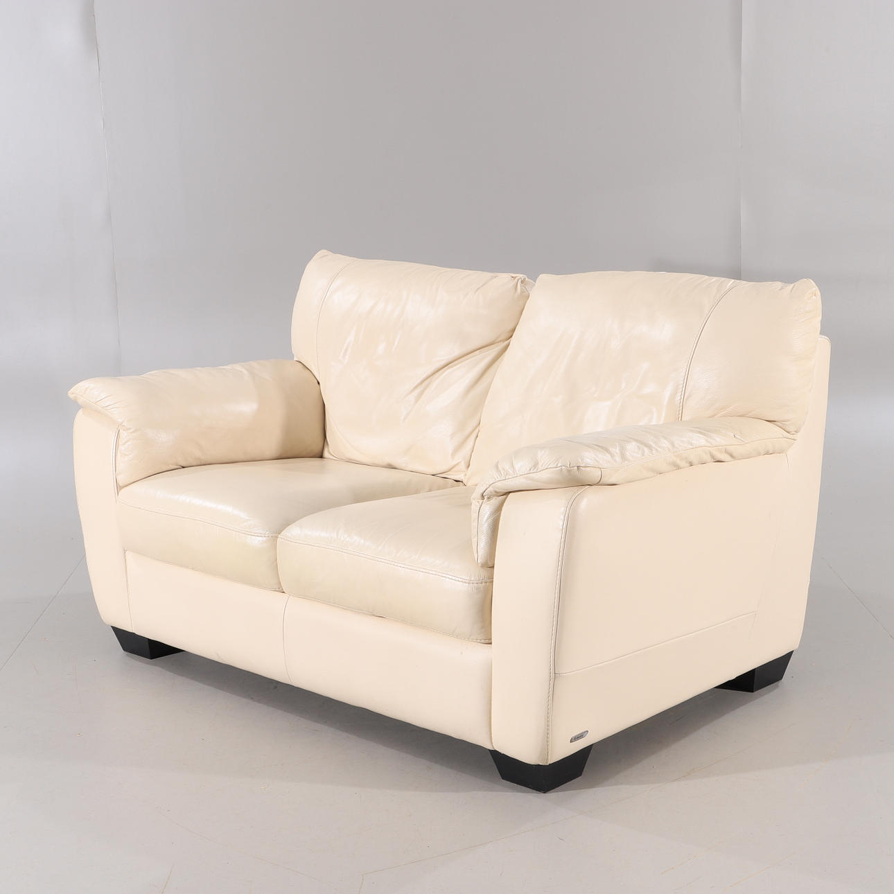 SOFÁ, 2 plazas, piel blanca, Italsofa.