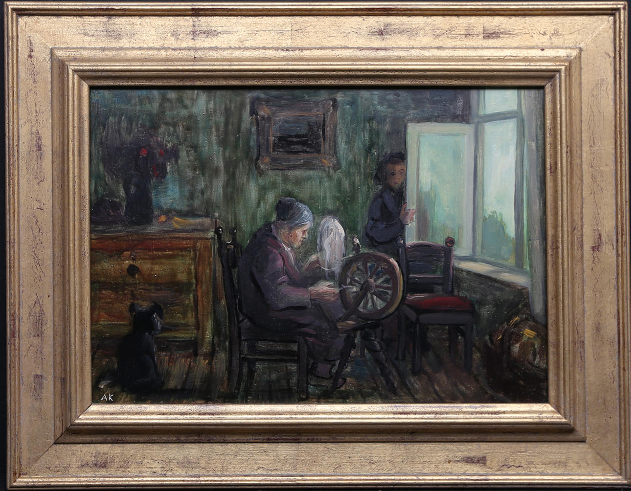 ALEXANDER KWIATKOWSKI. Oil on Board, signed.