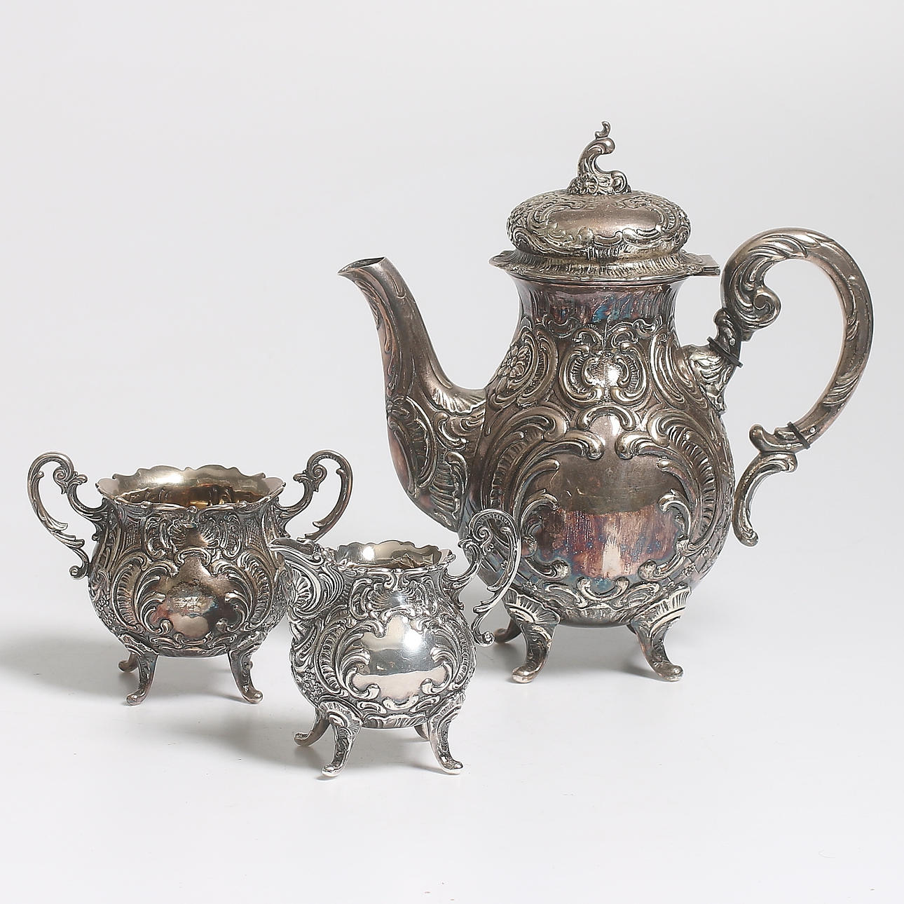 KAFFEKANNA, silver, GEWE, Malmö, 1961. Vikt 1505 gram.