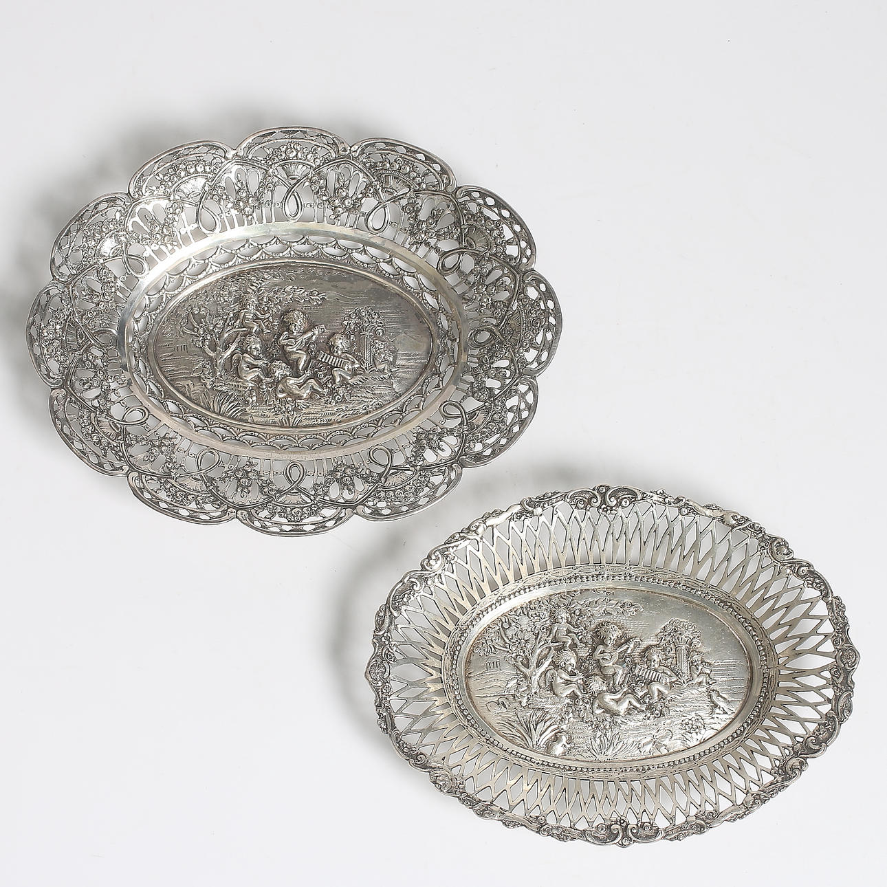GALLERSKÅLAR, silver, 1900-tal. Vikt 462 gram.