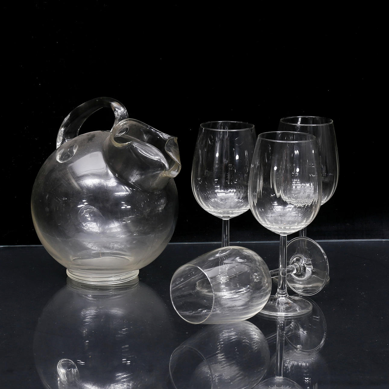 JUG and WINE GLASS.