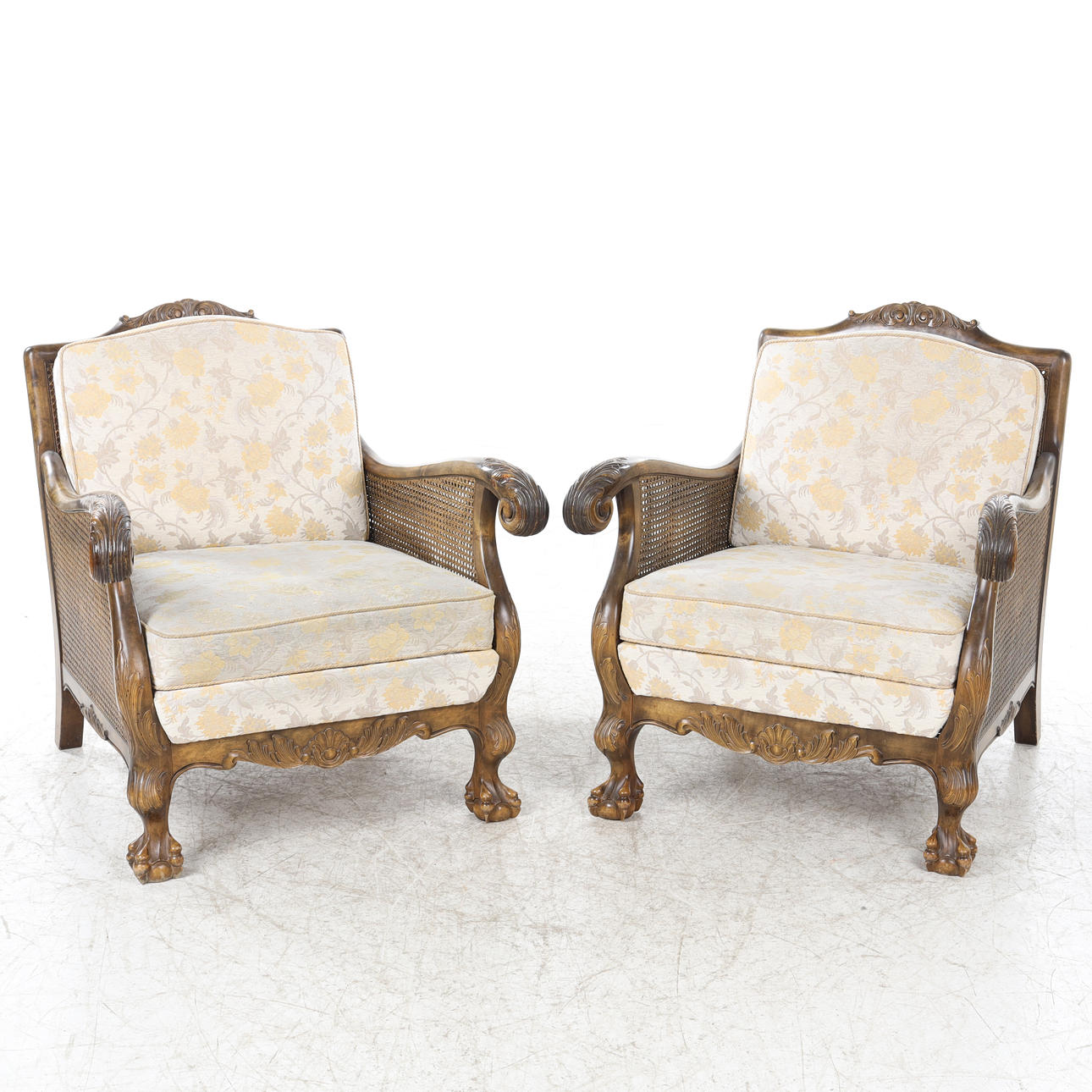 ARMCHAIRS, ein Paar, Chippendale, 1900er Jahre.