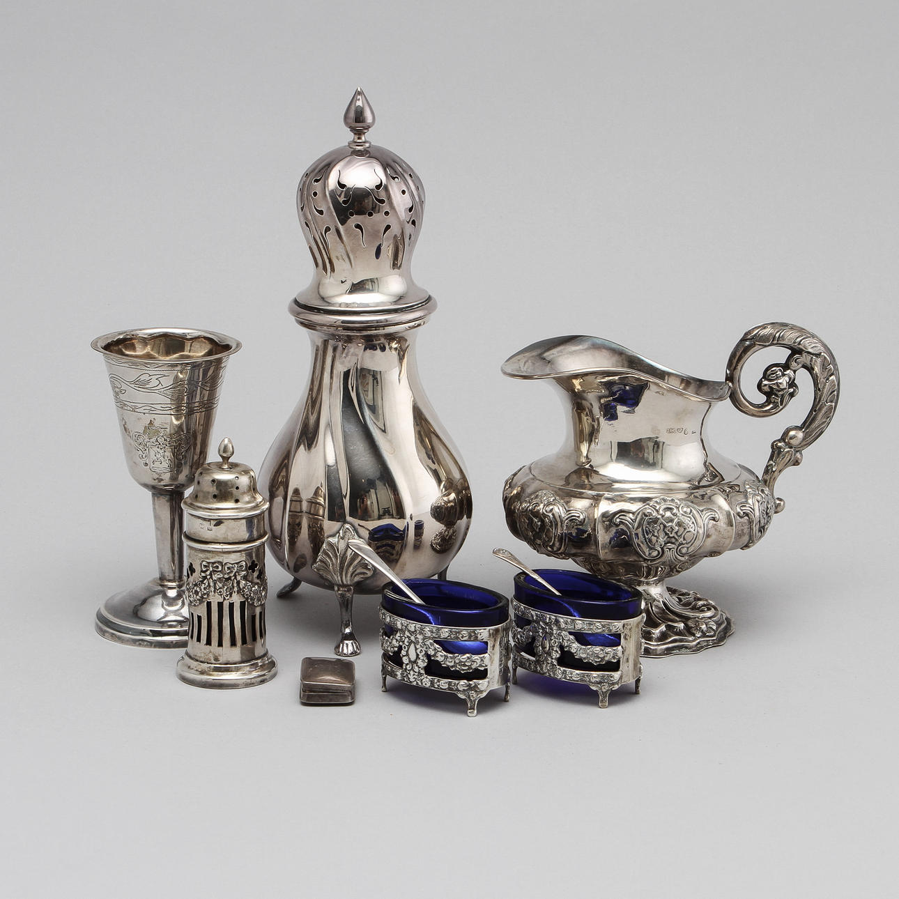 SILVER, 7 delar, ca 500 gram.