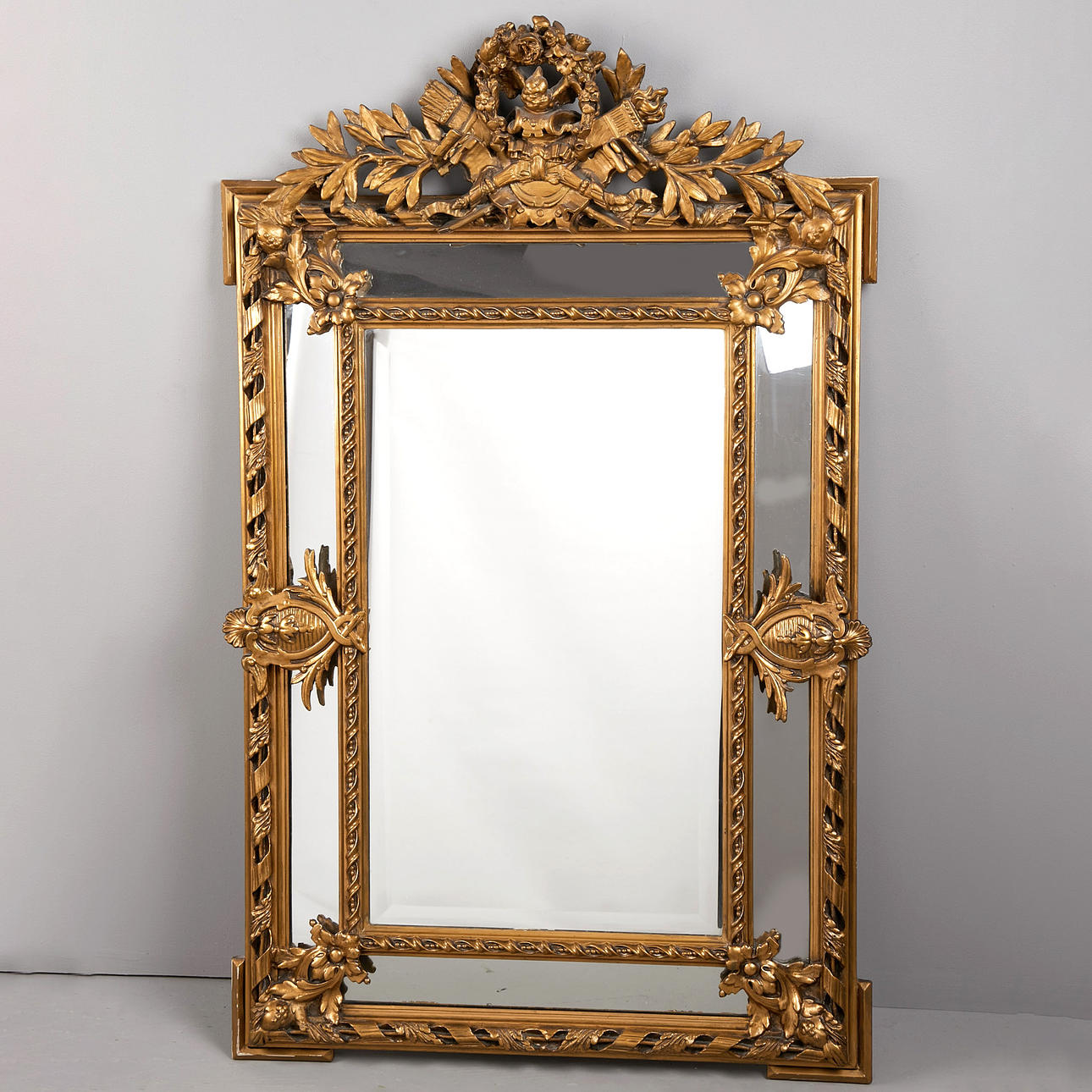 WALL MIRROR, pastel work.