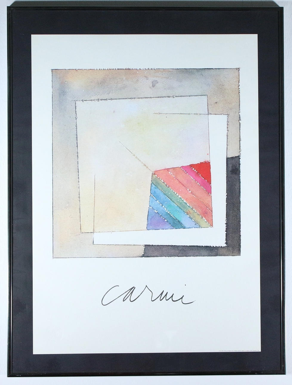 EUGENIO CARMI (BK). 'Doppio quadrato magico', lithograph.