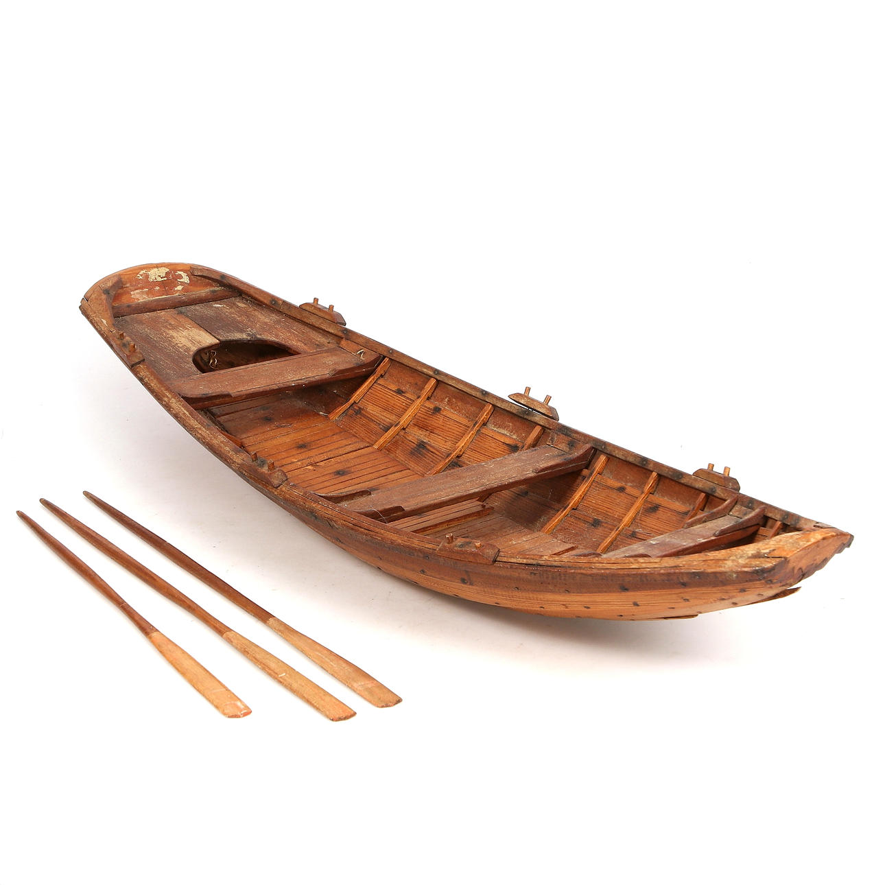 MODEL BOAT, wood, 1900s.